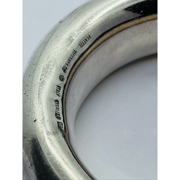 TIFFANY & CO STERLING SILVER ELSA PERETTI (1981) BANGLE DONUT - Picture 4 of 9